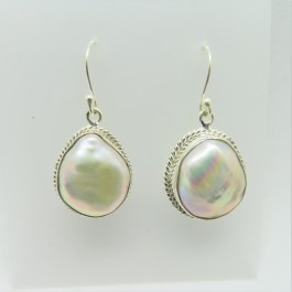 Water Pearl Earring - 925 Sterling Silver Earrings - Boho Earrings - Valentine Gift - Women's Earrings